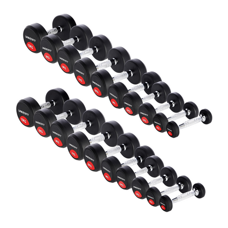 Zestaw hantli gumowanych UNDERFIT 2 x 1-10 kg 10 par (110 kg) siłownia