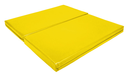 Materac dwuczęściowy z rzepami UNDERFIT  130 x 120 x 10 cm miękki żółty