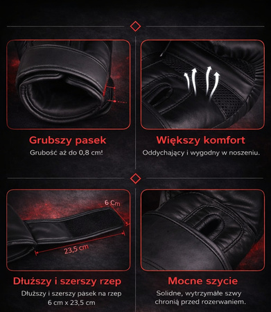 Rękawice bokserskie UNDERFIT Drago X czarne 8 oz