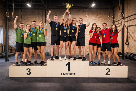 Podium sportowe 3-stopniowe Drużynowe UNDERFIT składane