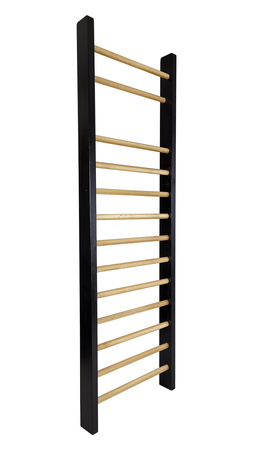 Drabinka gimnastyczna Leon 240 x 80 cm czarna + drążek + blat
