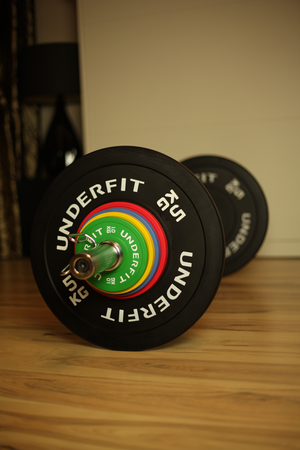 Sztanga olimpijska 180 cm BUMPER BLACK UNDERFIT 164 kg