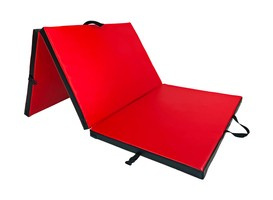 Materac gimnastyczny składany UNDERFIT 195 x 100 x 5 cm miękki czerwony
