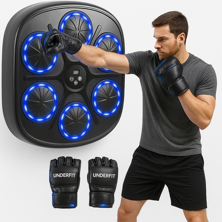Elektroniczna tarcza bokserska UNDERFIT Pro bluetooth z muzyką i rękawicami