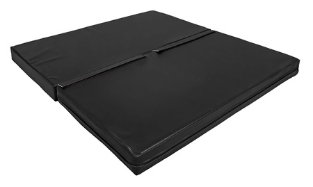 Materac dwuczęściowy z rzepami UNDERFIT 130 x 120 x 10 cm miękki czarny