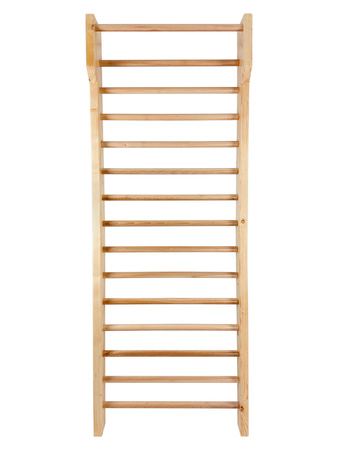 Drabinka gimnastyczna drewniana z drążkiem UNDERFIT 195 x 70 cm