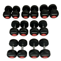 Zestaw hantli gumowanych UNDERFIT 2 x 10 - 25 kg 7 par (230 kg) siłownia