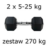 Zestaw hantli hex UNDERFIT 2 x 5-25 kg (270 kg) 