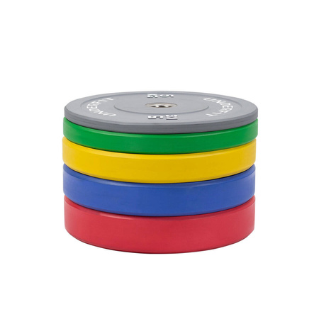 Zestaw obciążeń olimpijskich UNDERFIT BUMPER COLOR 150 kg