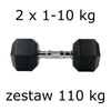 Zestaw hantli hex UNDERFIT 2 x 1-10 kg (110kg)