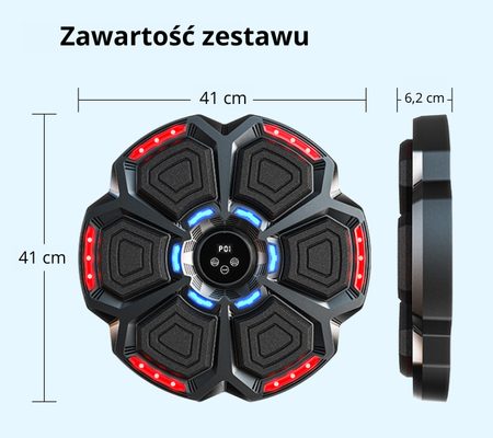 Elektroniczna tarcza bokserska UNDERFIT Hero bluetooth z muzyką i rękawicami