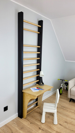 Drabinka gimnastyczna Leon 215 x 80 cm czarna