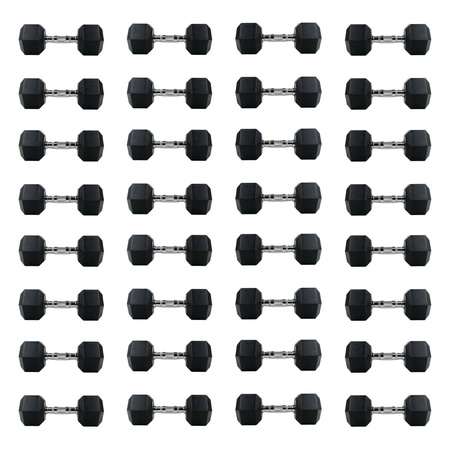 Zestaw hantli hex UNDERFIT 2 x 2,5-40 kg (680 kg)