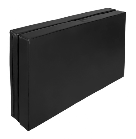 Materac dwuczęściowy z rzepami UNDERFIT 130 x 120 x 10 cm miękki czarny