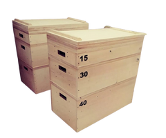 Skrzynie treningowe bloki rwaniowe jerk blocks 4 wysokości | 8 sztuk