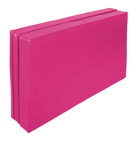 Materac dwuczęściowy z rzepami UNDERFIT  130 x 120 x 10 cm miękki różowy