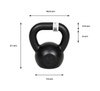 Kettlebell żeliwny czarny UNDERFIT 10 kg