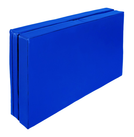 Materac dwuczęściowy z rzepami UNDERFIT  130 x 120 x 10 cm miękki niebieski