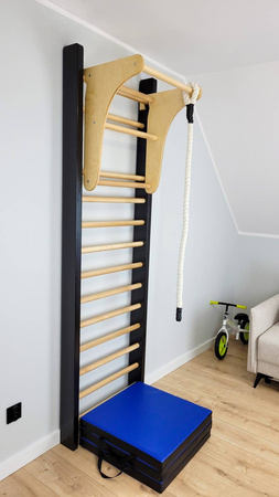 Drabinka gimnastyczna Leon 215 x 80 cm czarna