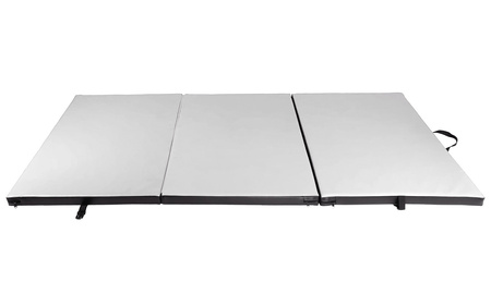 Materac gimnastyczny składany UNDERFIT 195 x 100 x 5 cm twardy biały