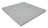 Materac dwuczęściowy z rzepami UNDERFIT 130 x 120 x 10 cm miękki szary