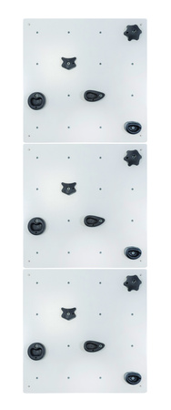 Zestaw ścianka Wspinaczkowa UNDERFIT biała 3 płyty + 15 uchwytów