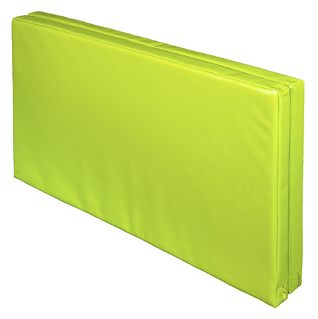 Materac dwuczęściowy z rzepami UNDERFIT 130 x 120 x 6 cm twardy seledynowy