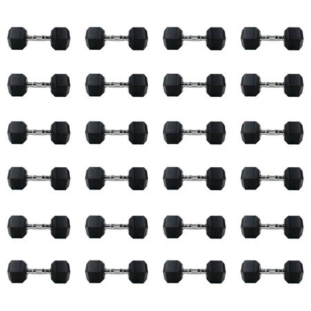 Zestaw hantli hex UNDERFIT 2 x 2,5-30 kg (390 kg)