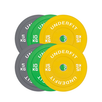 Zestaw obciążeń olimpijskich UNDERFIT BUMPER COLOR 60 kg
