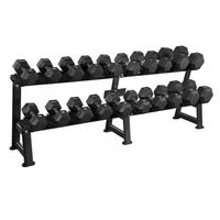 Zestaw hantli HEX 10-40 kg - 10 par (20 sztuk) UNDERFIT + stojak STR23
