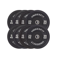 Zestaw obciążeń olimpijskich UNDERFIT BUMPER BLACK 100 kg