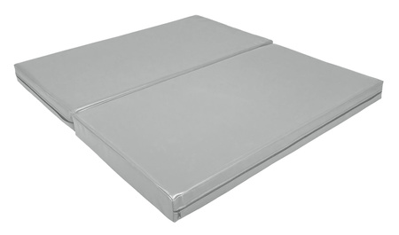 Materac dwuczęściowy z rzepami UNDERFIT 130 x 120 x 10 cm miękki szary