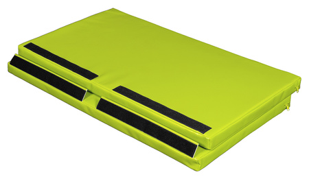 Materac dwuczęściowy z rzepami UNDERFIT 130 x 120 x 6 cm twardy seledynowy