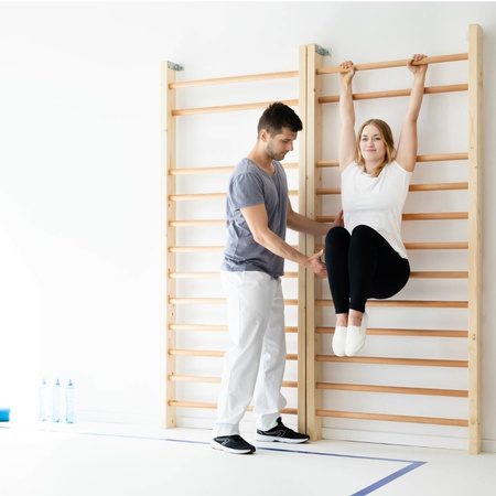 Drewniana drabinka gimnastyczna UNDERFIT 215 x 70 cm