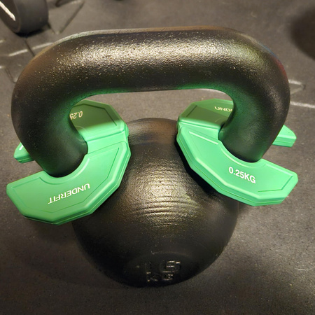 Zestaw talerzy progresywnych UNDERFIT 2 x 0,25 - 1 KG (3,5 KG) do gryfu 