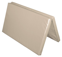 Materac dwuczęściowy z rzepami UNDERFIT 130 x 120 x 6 cm miękki beżowy