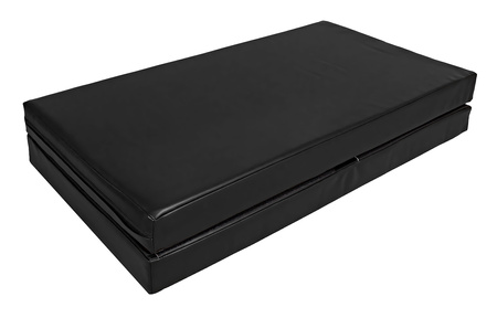 Materac dwuczęściowy z rzepami UNDERFIT 130 x 120 x 10 cm miękki czarny