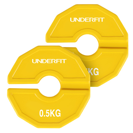 Zestaw talerzy progresywnych UNDERFIT 2 x 0,25 - 1 KG (3,5 KG) do gryfu 