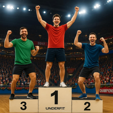 Podium sportowe 3-stopniowe Indywidualne UNDERFIT składane | ANTYPOŚLIZG