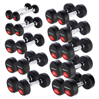 Zestaw hantli gumowanych UNDERFIT 2 x 1-10 kg 10 par (110 kg) siłownia