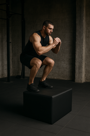 Skrzynia plyometryczna Soft Box UNDERFIT 60 x 50 x 40 cm szara