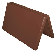 Materac dwuczęściowy z rzepami UNDERFIT 130 x 120 x 6 cm miękki brązowy