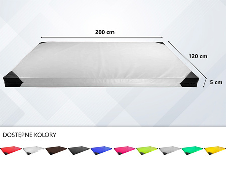 Materac gimnastyczny UNDERFIT 200 x 120 x 5 cm twardy biały