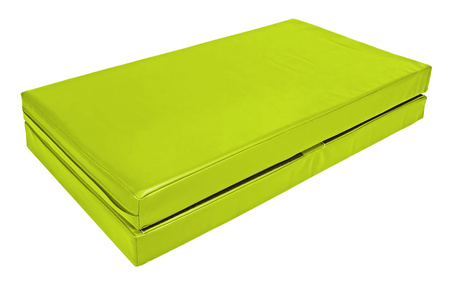 Materac dwuczęściowy z rzepami UNDERFIT 130 x 120 x 10 cm miękki seledynowy