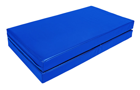 Materac dwuczęściowy z rzepami UNDERFIT  130 x 120 x 10 cm miękki niebieski