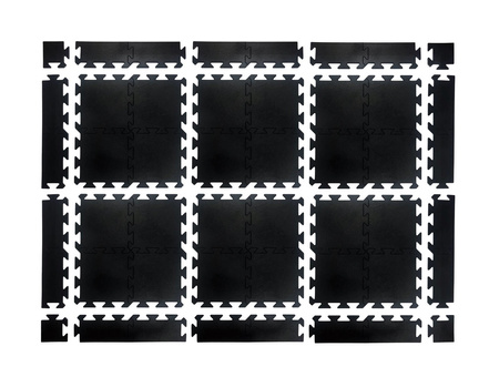 Puzzle gumowe UNDERFIT 30 mm 6 m2 + zakończenia