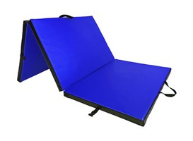Materac gimnastyczny składany UNDERFIT 195 x 100 x 5 cm miękki niebieski