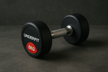 Hantla gumowana 14 kg UNDERFIT do ćwiczeń siłowych fitness