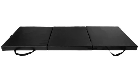 OUTLET Materac gimnastyczny składany UNDERFIT 180 x 60 x 6 cm twardy czarny