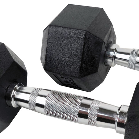 Zestaw hantli hex UNDERFIT 2 x 5-20 kg (175 kg)